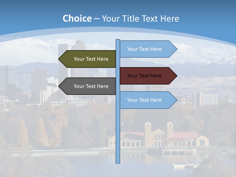 Wave Scenic Rocky Mountains PowerPoint Template