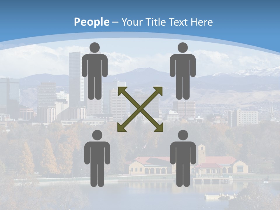 Wave Scenic Rocky Mountains PowerPoint Template