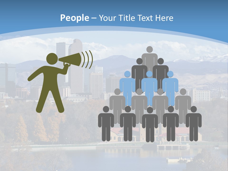 Wave Scenic Rocky Mountains PowerPoint Template