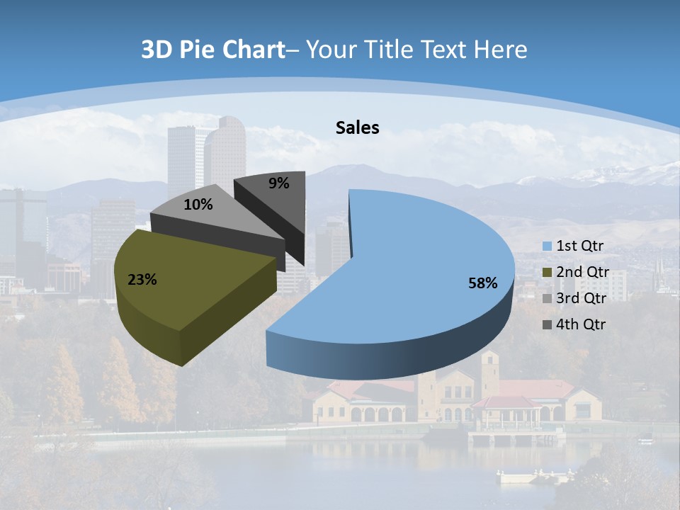 Wave Scenic Rocky Mountains PowerPoint Template