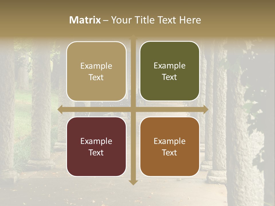 Walkway Chairs Wrought Iron PowerPoint Template