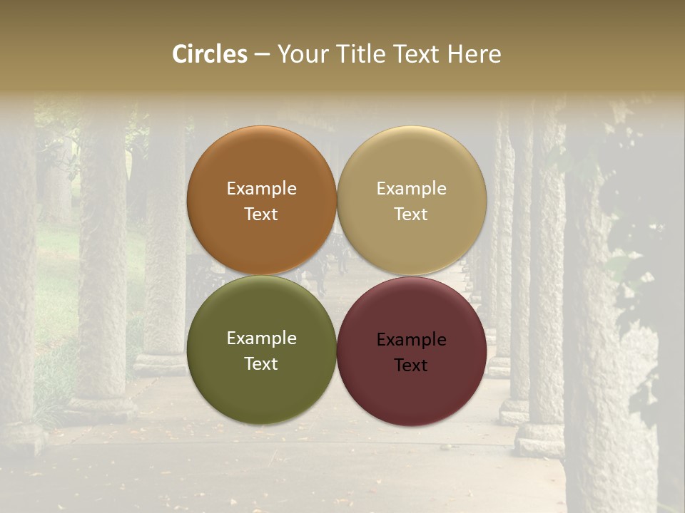 Walkway Chairs Wrought Iron PowerPoint Template