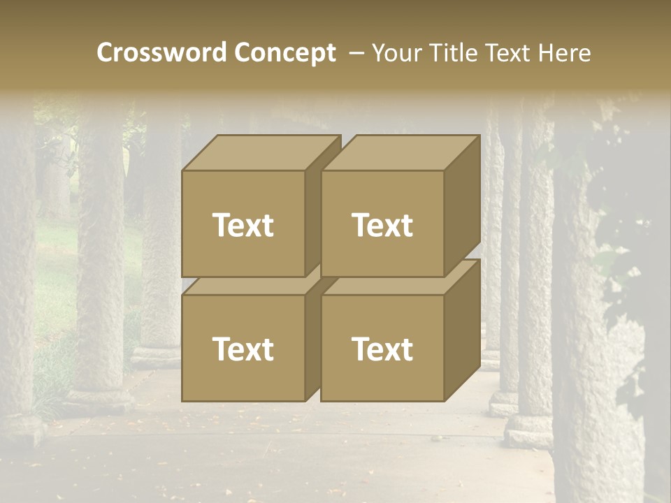 Walkway Chairs Wrought Iron PowerPoint Template