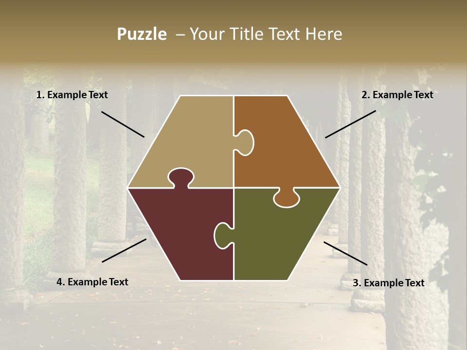 Walkway Chairs Wrought Iron PowerPoint Template