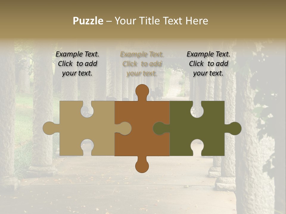 Walkway Chairs Wrought Iron PowerPoint Template