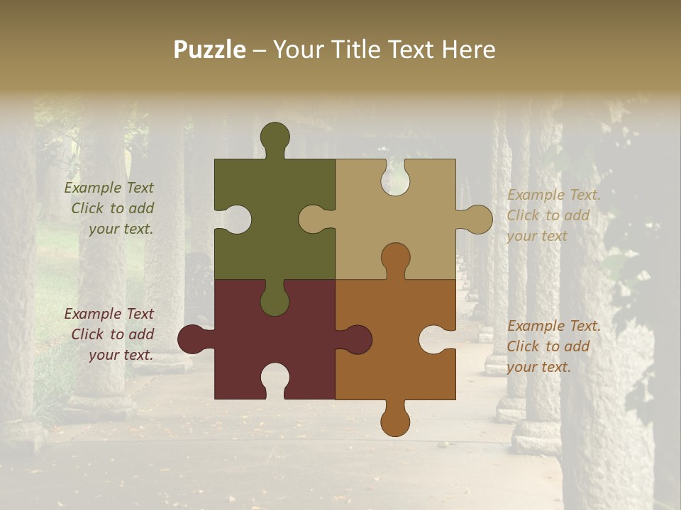 Walkway Chairs Wrought Iron PowerPoint Template