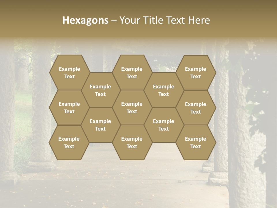 Walkway Chairs Wrought Iron PowerPoint Template