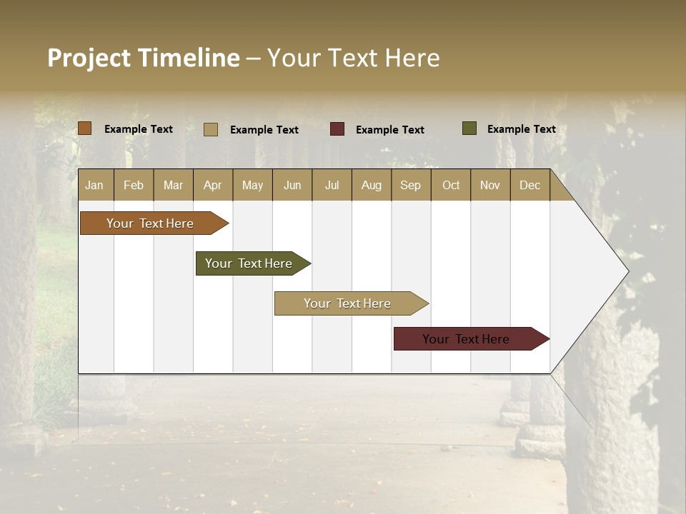 Walkway Chairs Wrought Iron PowerPoint Template