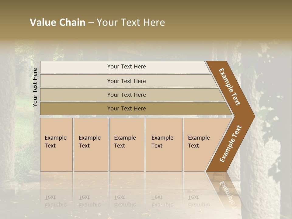 Walkway Chairs Wrought Iron PowerPoint Template