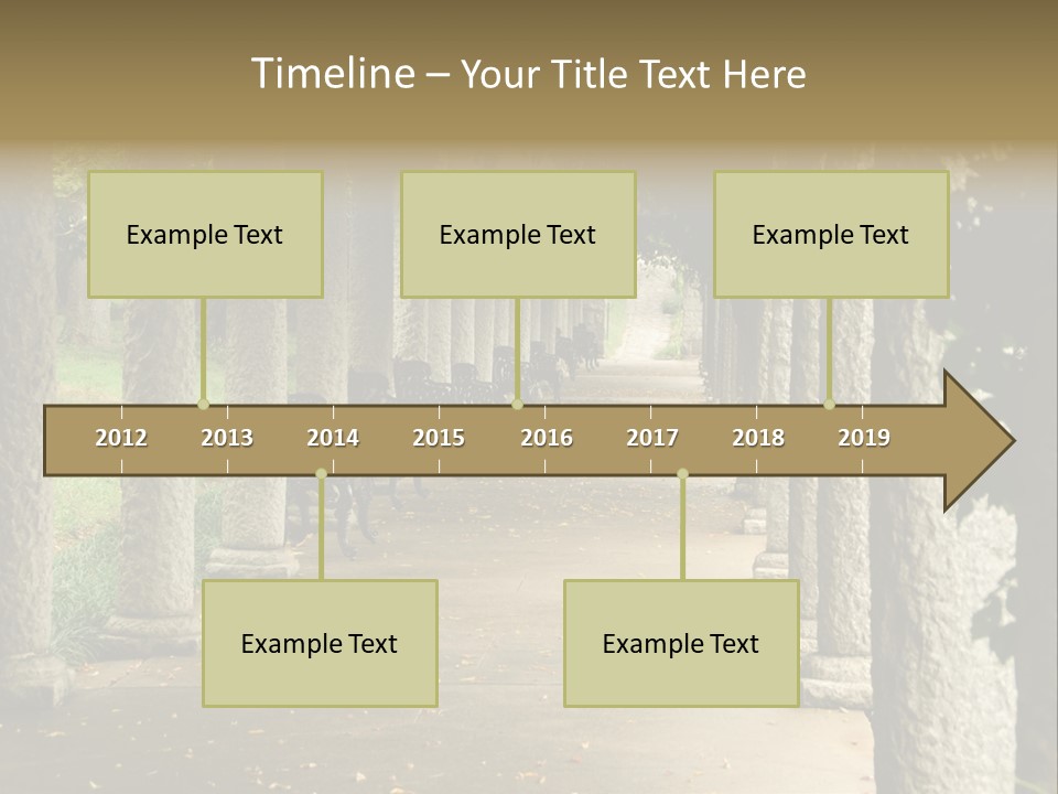 Walkway Chairs Wrought Iron PowerPoint Template