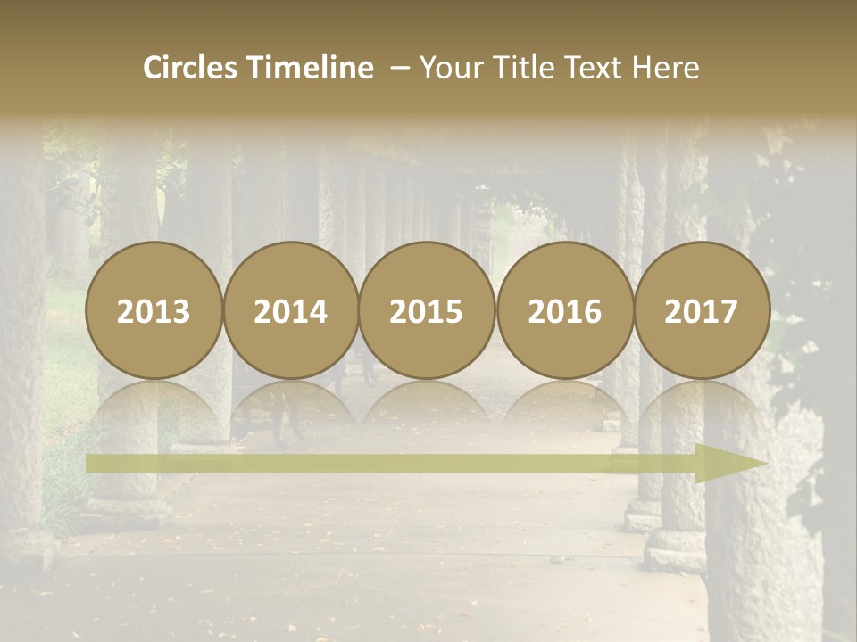 Walkway Chairs Wrought Iron PowerPoint Template