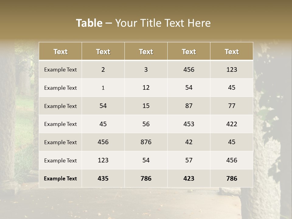 Walkway Chairs Wrought Iron PowerPoint Template