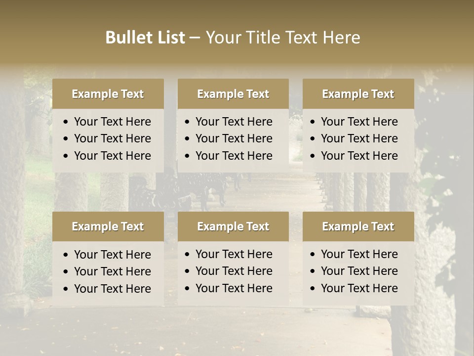 Walkway Chairs Wrought Iron PowerPoint Template