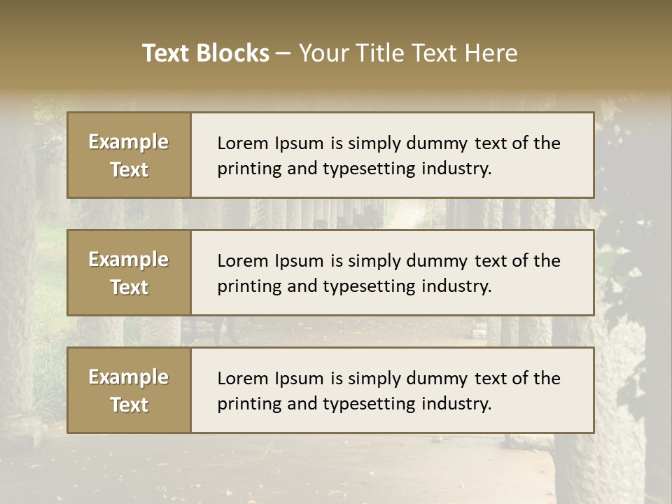 Walkway Chairs Wrought Iron PowerPoint Template