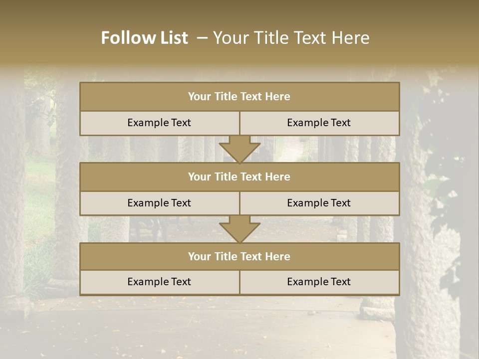 Walkway Chairs Wrought Iron PowerPoint Template