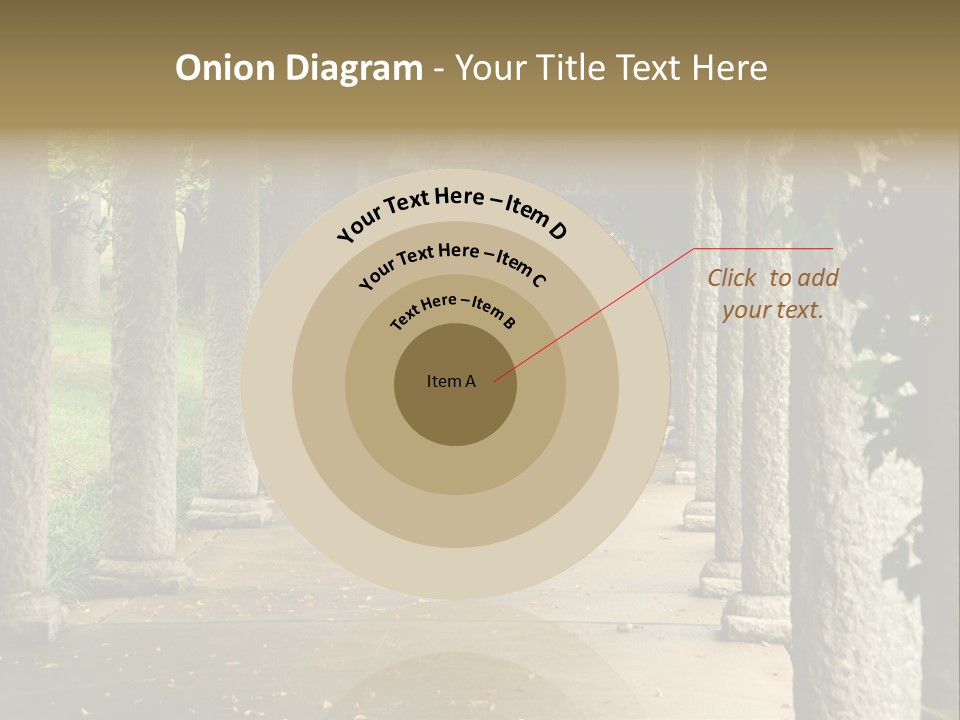 Walkway Chairs Wrought Iron PowerPoint Template