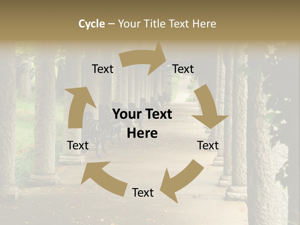 Walkway Chairs Wrought Iron PowerPoint Template