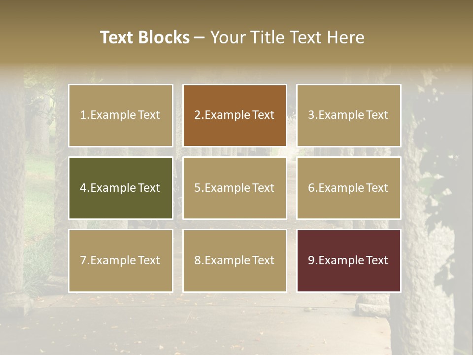 Walkway Chairs Wrought Iron PowerPoint Template