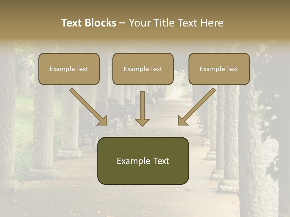 Walkway Chairs Wrought Iron PowerPoint Template