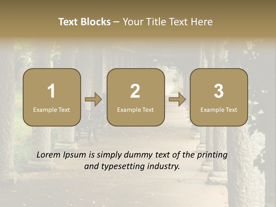 Walkway Chairs Wrought Iron PowerPoint Template