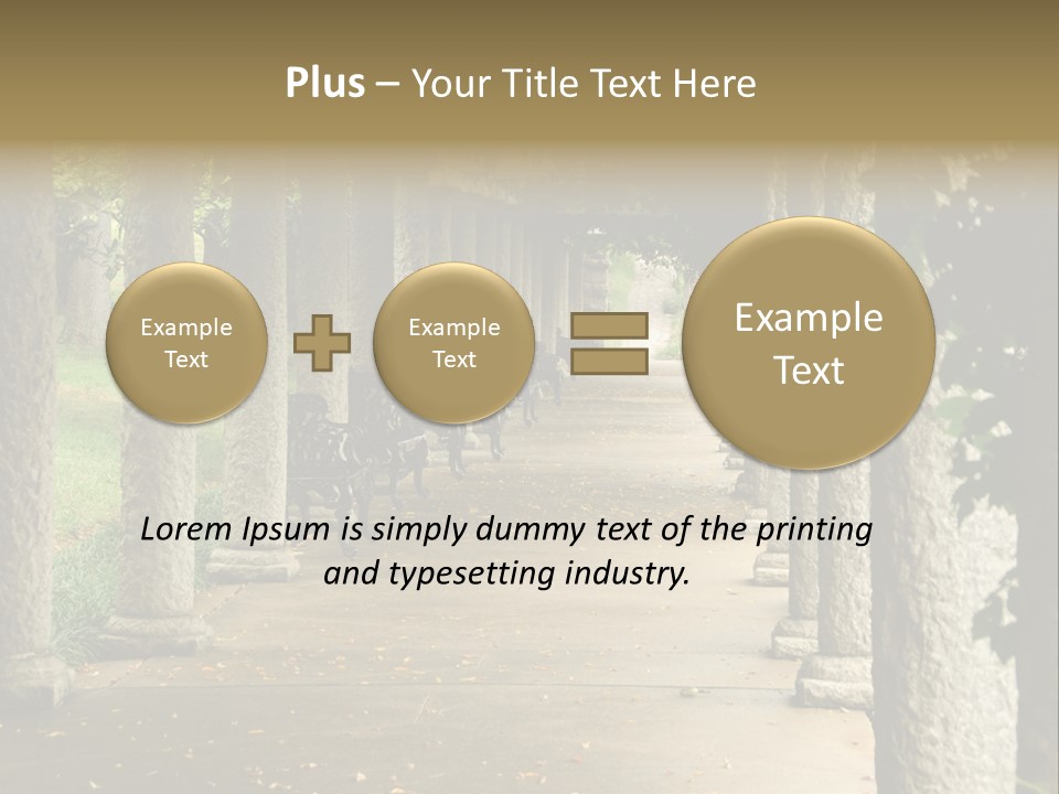 Walkway Chairs Wrought Iron PowerPoint Template
