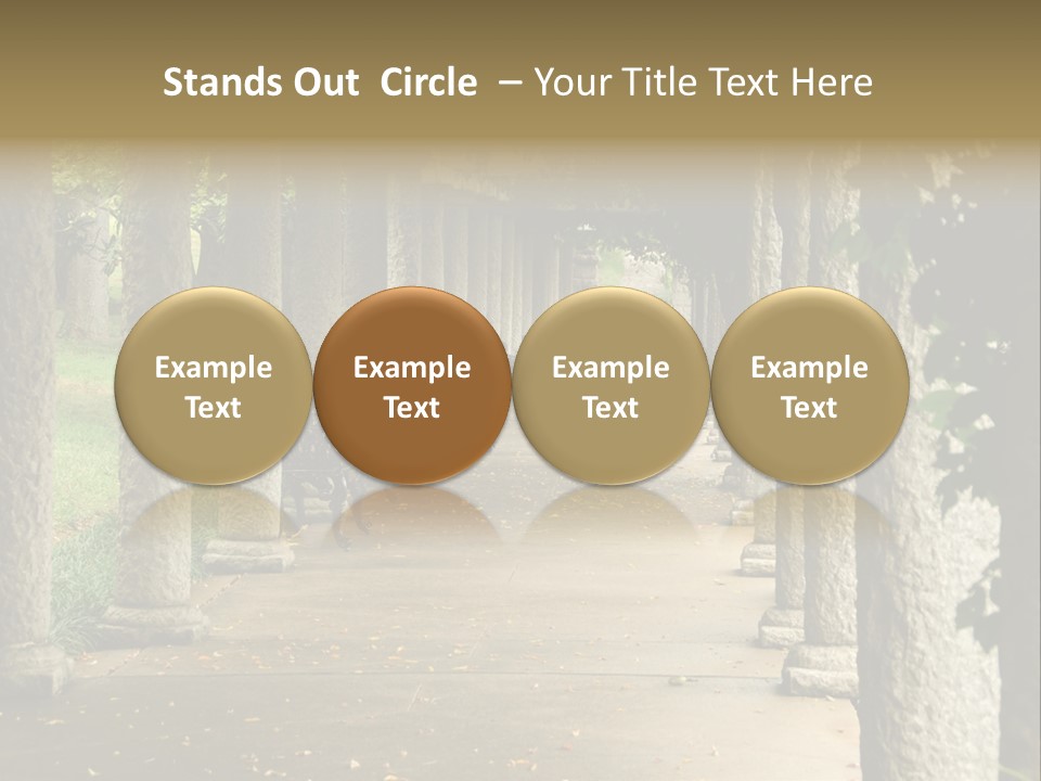 Walkway Chairs Wrought Iron PowerPoint Template