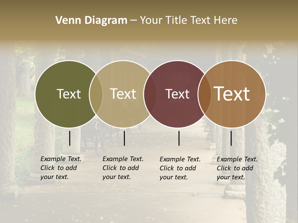 Walkway Chairs Wrought Iron PowerPoint Template