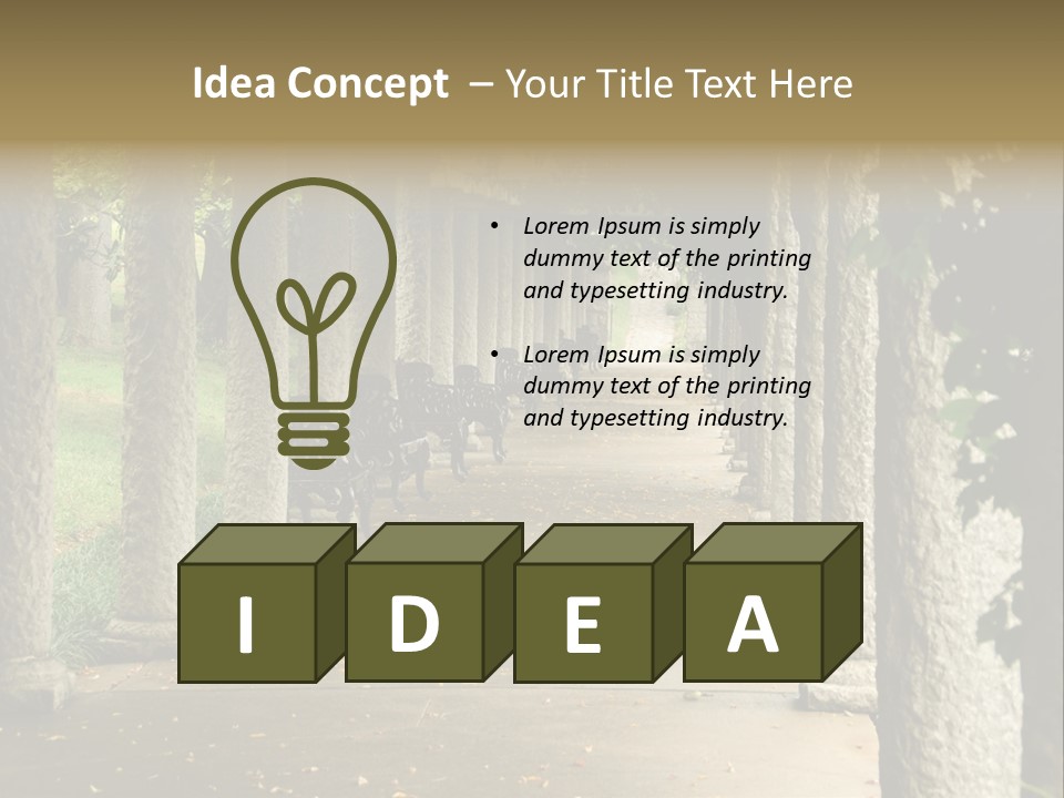 Walkway Chairs Wrought Iron PowerPoint Template