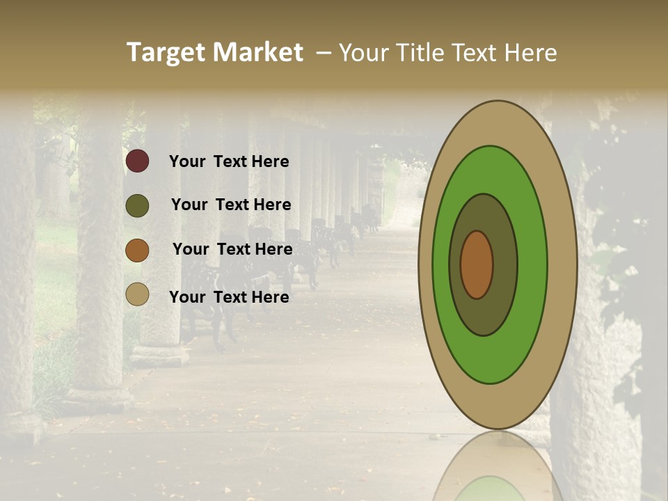 Walkway Chairs Wrought Iron PowerPoint Template