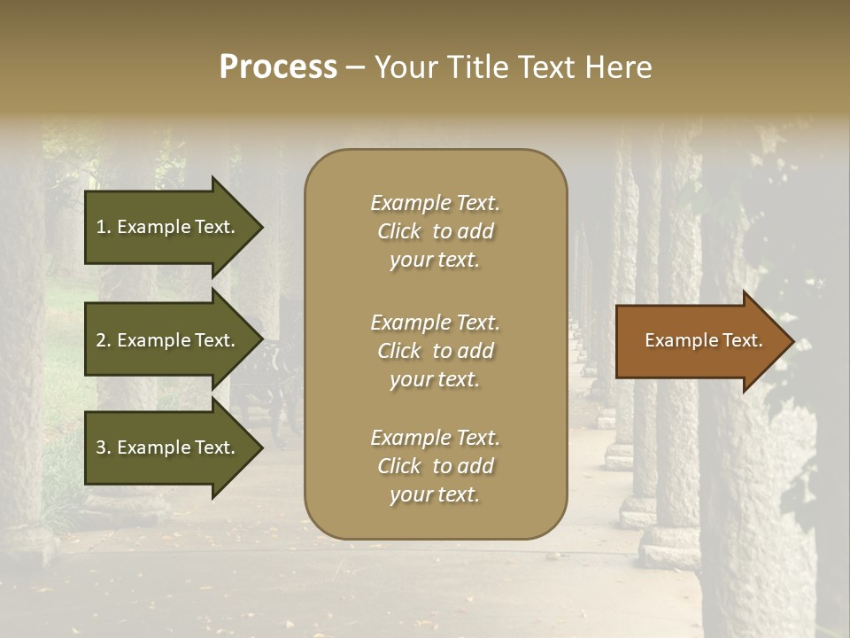 Walkway Chairs Wrought Iron PowerPoint Template
