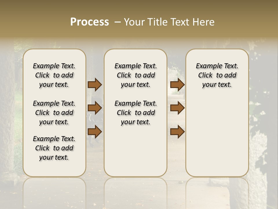 Walkway Chairs Wrought Iron PowerPoint Template