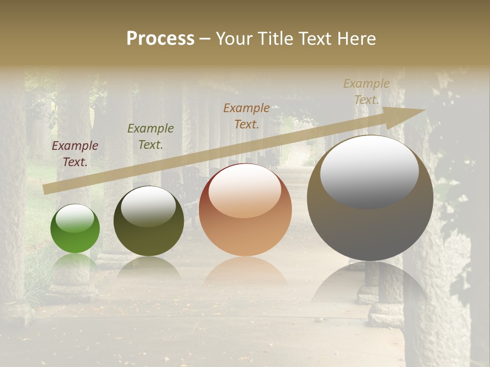 Walkway Chairs Wrought Iron PowerPoint Template