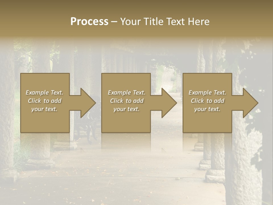 Walkway Chairs Wrought Iron PowerPoint Template