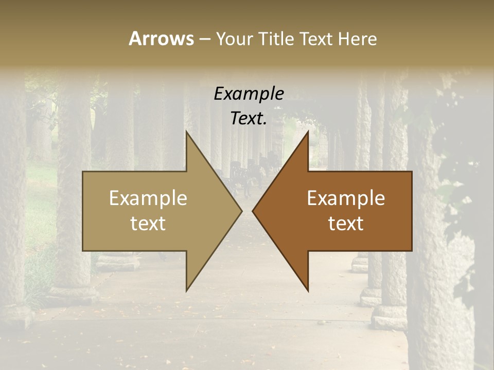 Walkway Chairs Wrought Iron PowerPoint Template