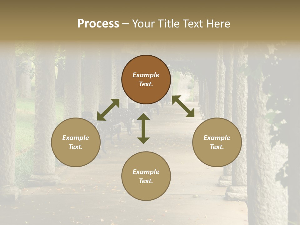 Walkway Chairs Wrought Iron PowerPoint Template