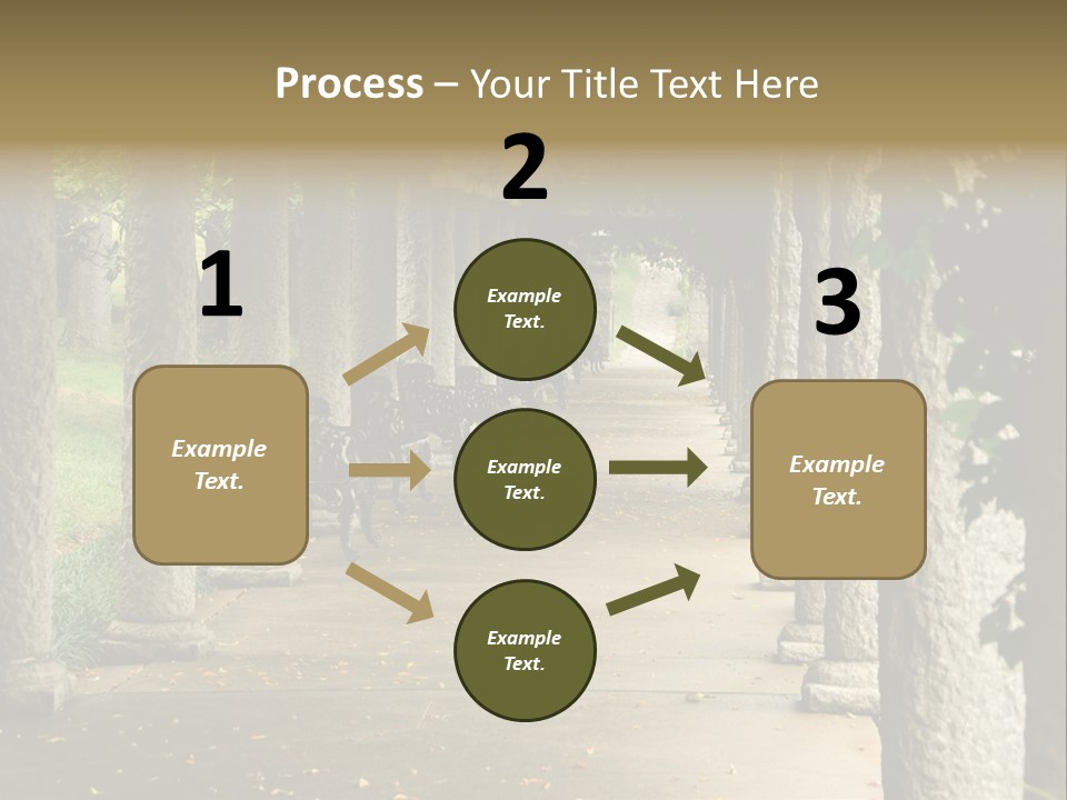 Walkway Chairs Wrought Iron PowerPoint Template