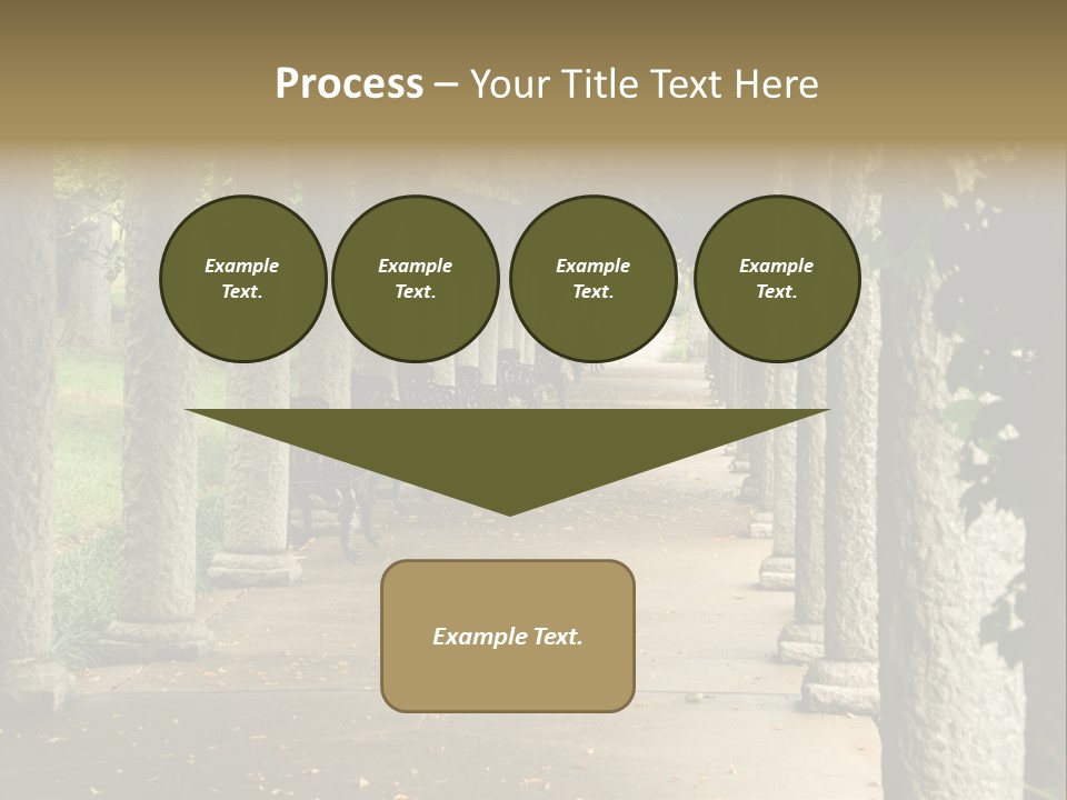 Walkway Chairs Wrought Iron PowerPoint Template