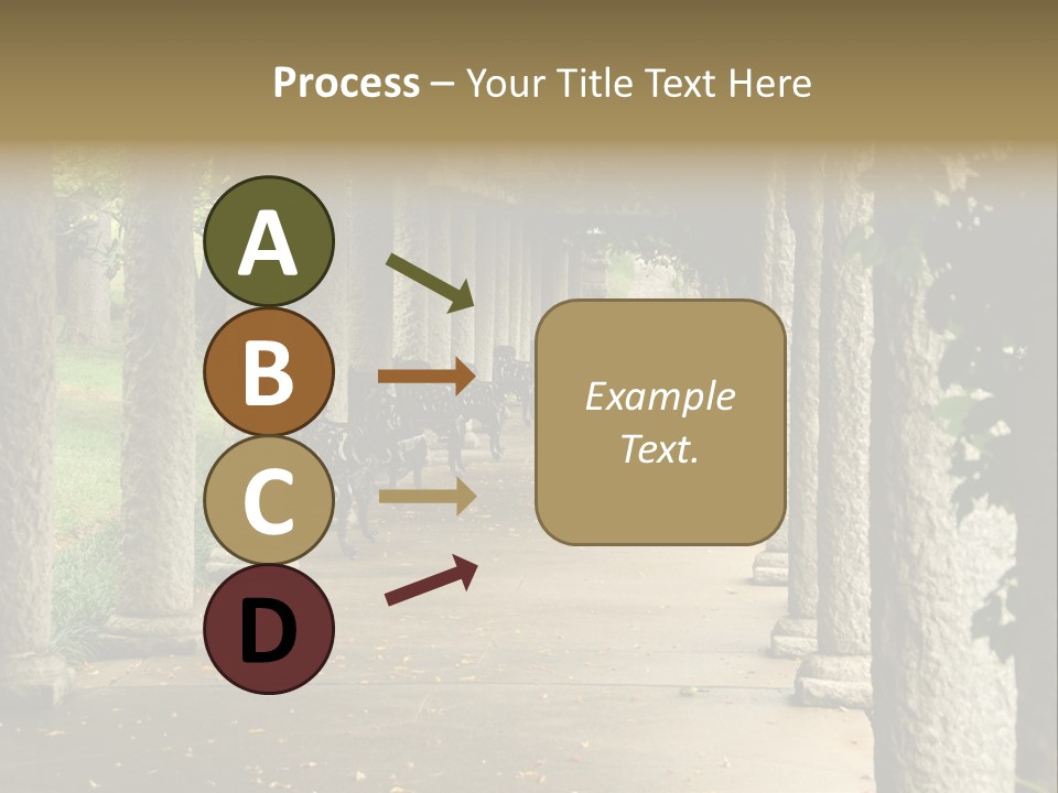 Walkway Chairs Wrought Iron PowerPoint Template