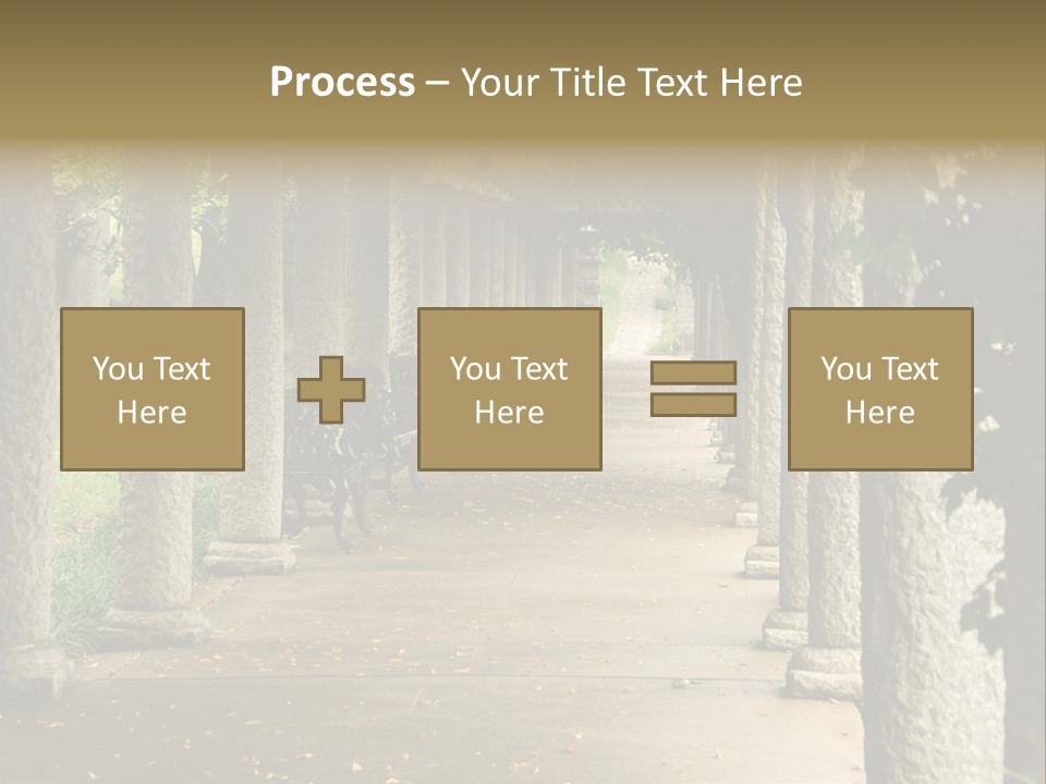 Walkway Chairs Wrought Iron PowerPoint Template