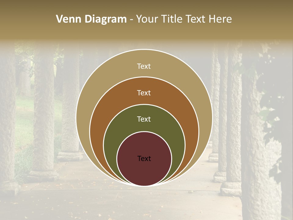 Walkway Chairs Wrought Iron PowerPoint Template