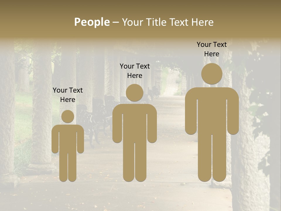 Walkway Chairs Wrought Iron PowerPoint Template