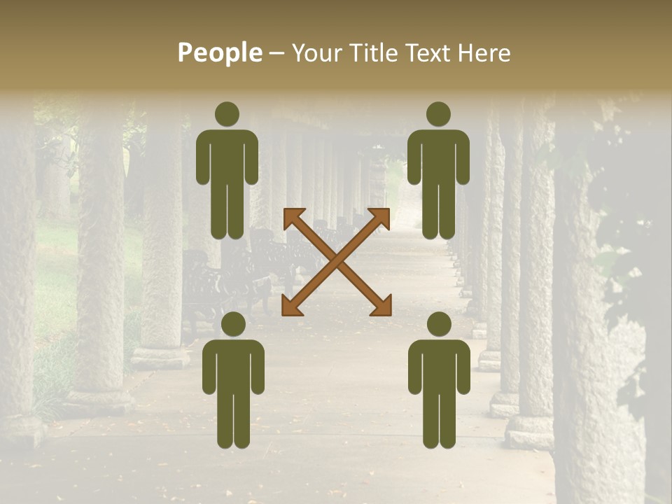 Walkway Chairs Wrought Iron PowerPoint Template