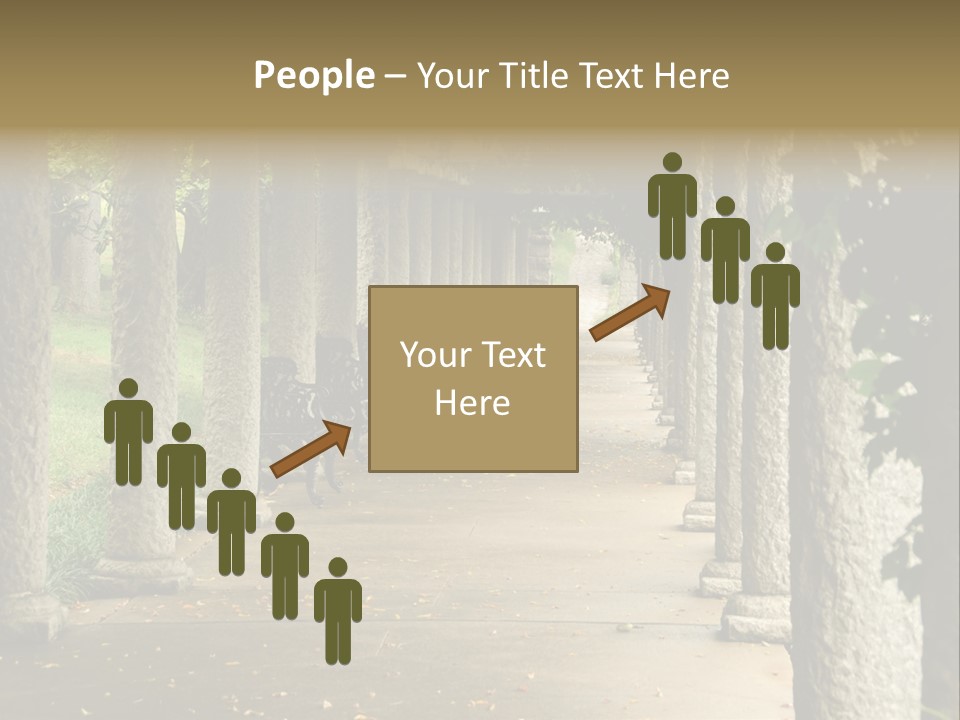 Walkway Chairs Wrought Iron PowerPoint Template