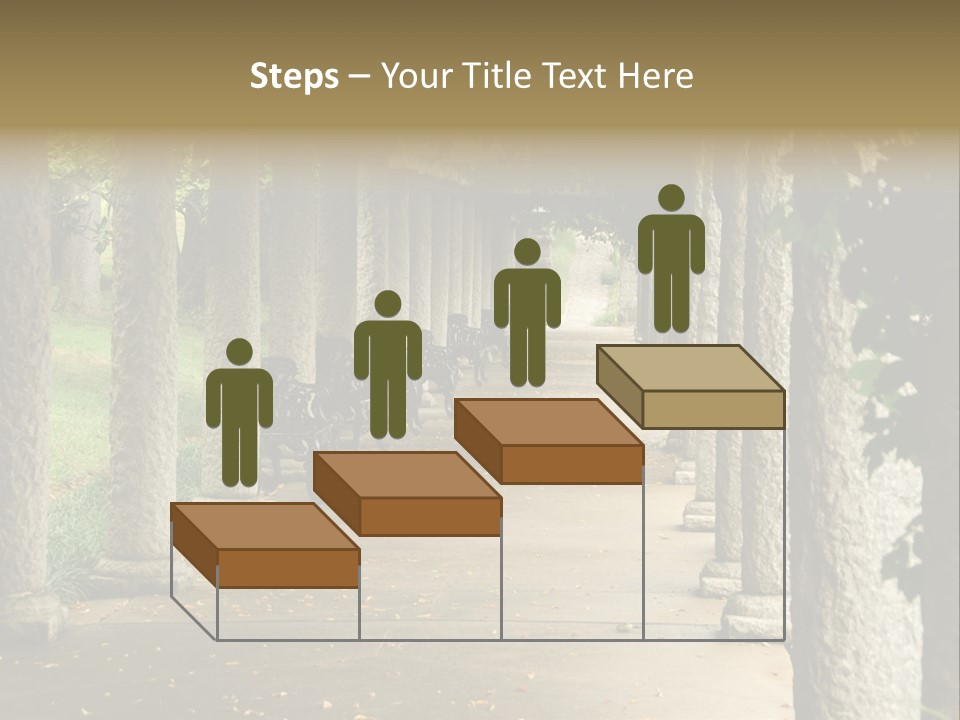 Walkway Chairs Wrought Iron PowerPoint Template