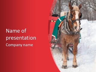 Traction Sled Trotter PowerPoint Template