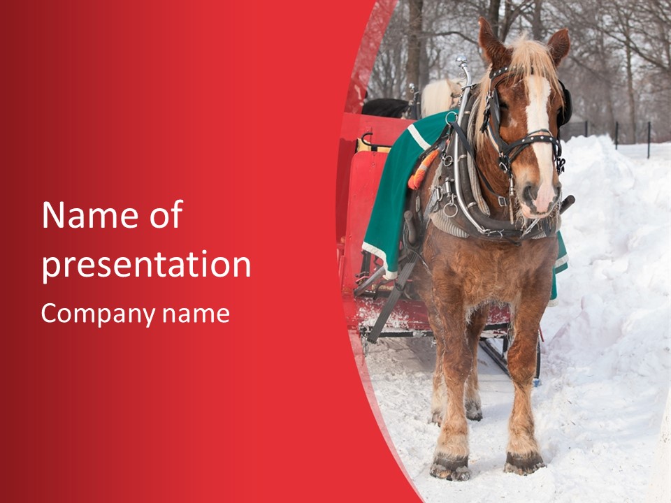 Traction Sled Trotter PowerPoint Template