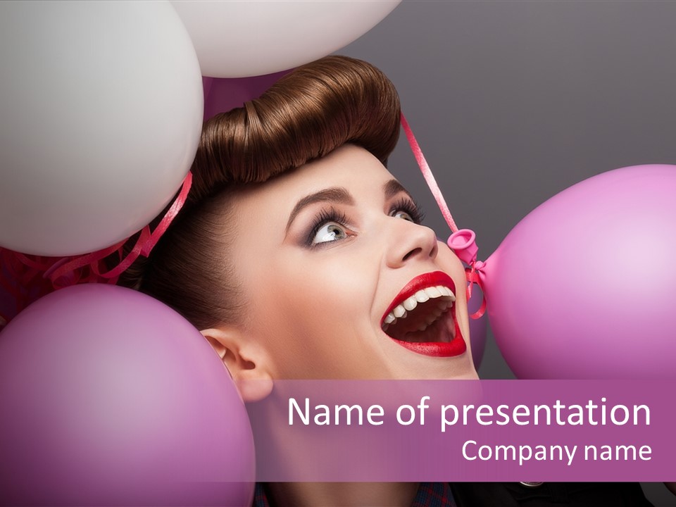 Pleasure Balloon Emotions PowerPoint Template