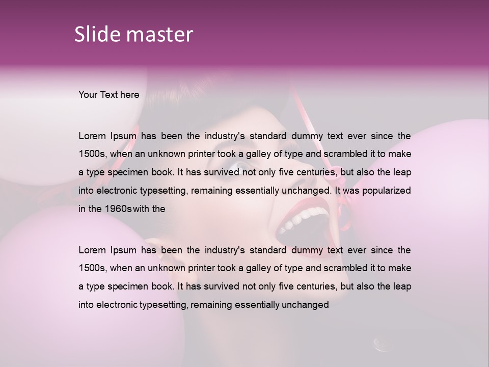 Pleasure Balloon Emotions PowerPoint Template