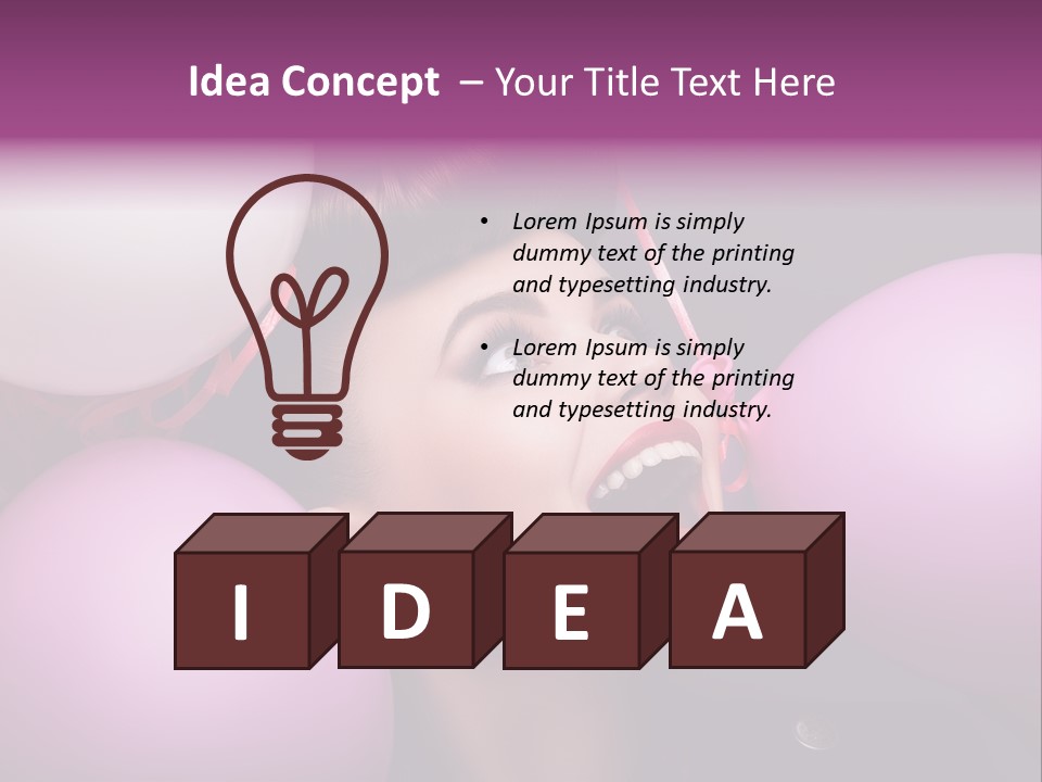 Pleasure Balloon Emotions PowerPoint Template