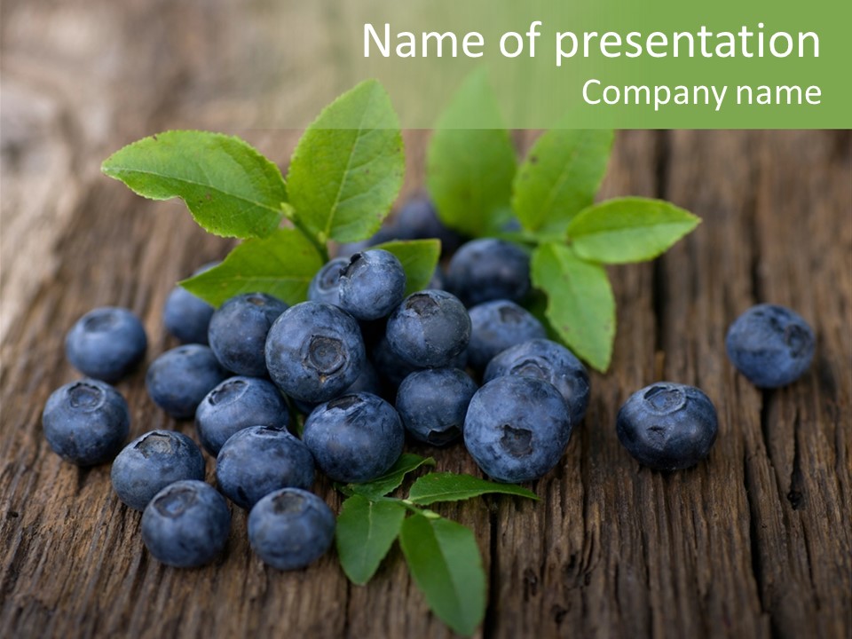 Forest Bilberry Jam Bilberries PowerPoint Template